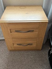 Bedside Table with 2 Drawers Bedroom Cabinet Side Table Chest Drawer of 2