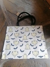 BNWT Ghost bat Halloween cotton canvas shopping tote bag TK Maxx