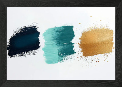 Teal blue and gold paint - blue,,