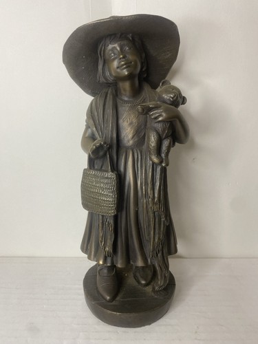 Genesis bronze tone figurine - bronze,