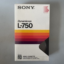 SONY Betamax L-750 Dynamicron Beta Video Cassette Tape for Camcorders and VCR's
