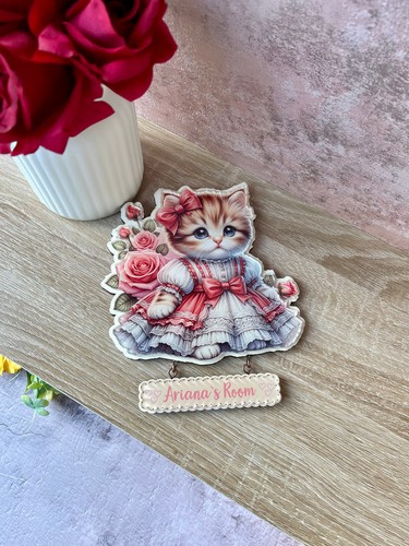 Red vintage dressed kitten and - red,