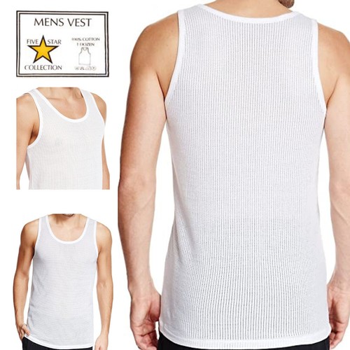 Men eyelet vests mesh - eyelet, 100%