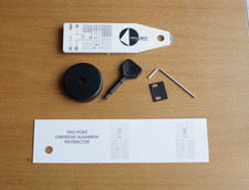 Pro-ject Cartridge Alignment Protractor, Tracking Force Gauge. 45 RPM Adaptor
