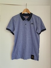 Kappa Leeds Utd Polo Shirt Slim Fit Top Size S Blue T-Shirt Logo BNWT