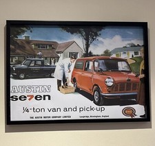 BMC Austin Seven Mini 1/4 Ton Van Early Mk1 Garage Man Cave Wall Art Poster