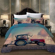 Tractor Quilt Duvet Cover Set