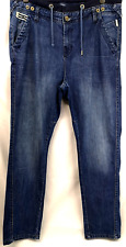 Mens Blue Henleys Jeans Waist 38in Leg32in straight fit Used EBSK3617)