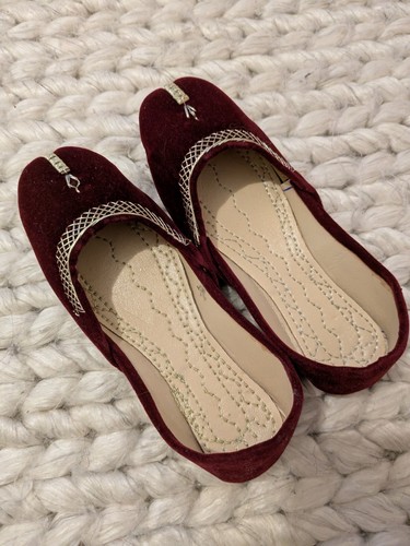 Girls gold maroon velvet - maroon,