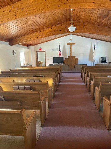 Vintage solid light oak church