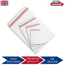 White All Board Envelopes Rigid Postal Mailers Peel & Seal Strong Cardboard