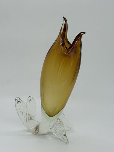 Vintage murano amber - amber, glass
