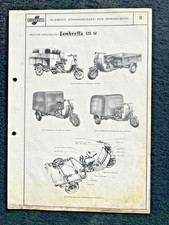 Original Lambretta Press info - Standard elements for reproductions 125FD No12