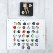 Vintage Golf Ball Markers Divot Tool Metal Opens Clubs Courses Bundle Job Lot 42