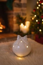 White LED Ceramic Bow topped