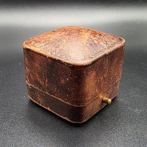 Antique leather ring box - antique,