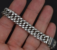 BUDDHA to BUDDHA Sterling Silver Bracelet 7" Long