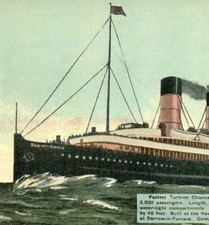 SS Ben My Chree IOM Steam Packet Company postcard antique shipping ship #26