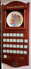 Vintage Thomas Kinkade Wooden Perpetual Calendar With 12 Display Plates 