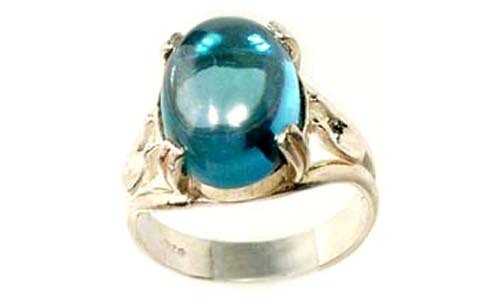 Blue topaz ring 9ct - topaz,