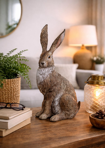 Rustic hare ornament - rustic,