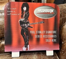 Paul Stanley Kiss Washburn PS2000b Guitar Advertising Retail Display Board