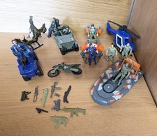 Lanard Action Figures The Corps Army Soldiers +Chap Mei Toy Bundle Vehicles Guns