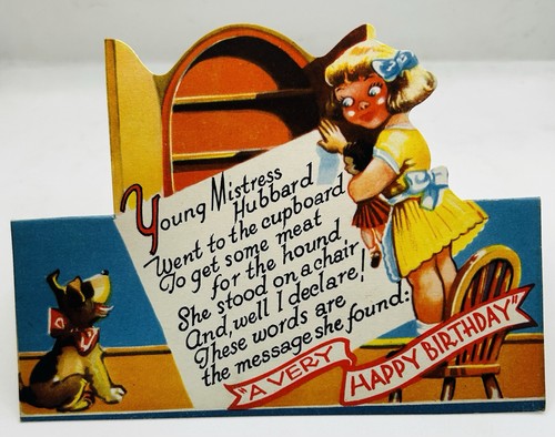 Vintage 1950s ryming birthday - vintage,