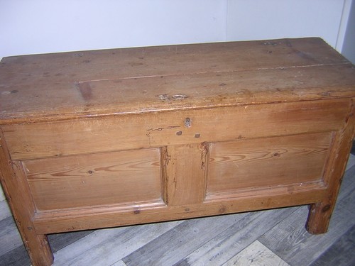 Victorian pine ottoman storage - ottoman,