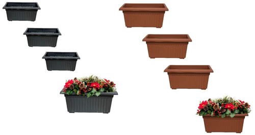 Trough plant pot plastic long - trough,