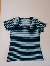 Ladies Tshirt Cotton Traders Size 14 Short Sleeve Blue Mix 13842