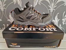 Trojan Hyperion Sfty Trainers Black Safety Work/Hiking Shoes Size UK 5 Unisex