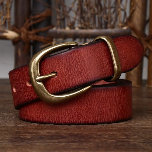 Genuine leather belt with - leather,