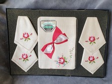 Vintage Blackstaff Irish Linen Tea Set,  1 Cloth & 4 Napkins Boxed Unused 