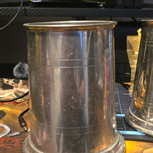 Pewter beer tankard mug - pewter, with