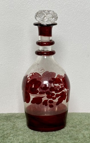 Antique ruby flashed glass - antique, ruby-flashed