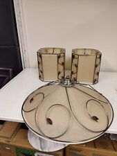 Pair Of Lamp Shades + Pendant Lamp Shade Metal Glass Beads Bedroom Anywhere Ligh