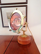 VINTAGE NAUTICAL MARITIME SEARCHLIGHT BRASS AND COPPER SHIP/CARGO TABLE LIGHT