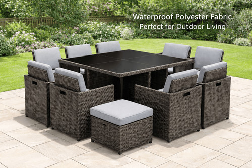 12pc rattan garden furniture - 12pc,
