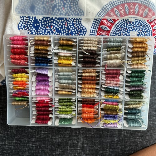 Cross stitch embroidery - , yarn