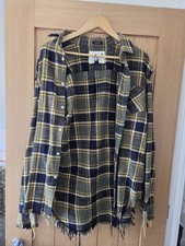 R13 shredded seam green plaid - green,
