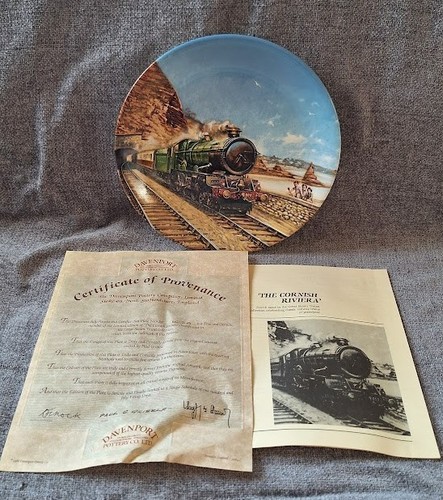 Davenport pottery train plate - davenport,
