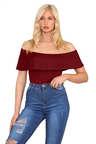Ladies ruffle frill bodysuit - ruffle,