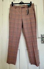 M&S Ladies Slim Check Trousers