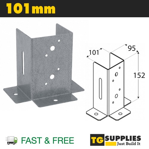 Galvanised post support - galvanised,