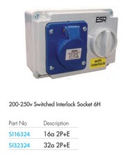 32 Amp 3 Pin Interlock Socket