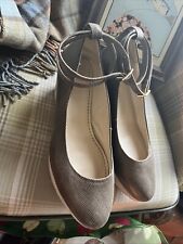 Clarks womens EMERY RETRO wedge heeled shoes, Removable Ankle Strap.  size UK 6