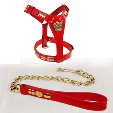  STAFFY LEATHER DOG HARNESS +