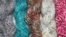 Job lot bundle Yarn Wool Crafts Pom Pom Fancy Brushed Blends 5x 10 meters 386