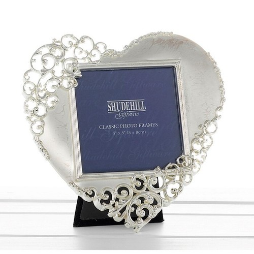 Silver lace heart photo - photo, frame